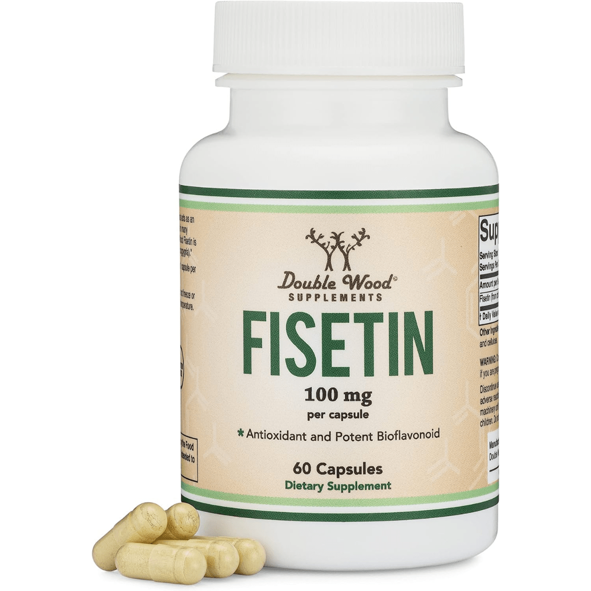 Double Wood Fisetin 100 mg - 60 Cápsulas - Haz Tu Pedido