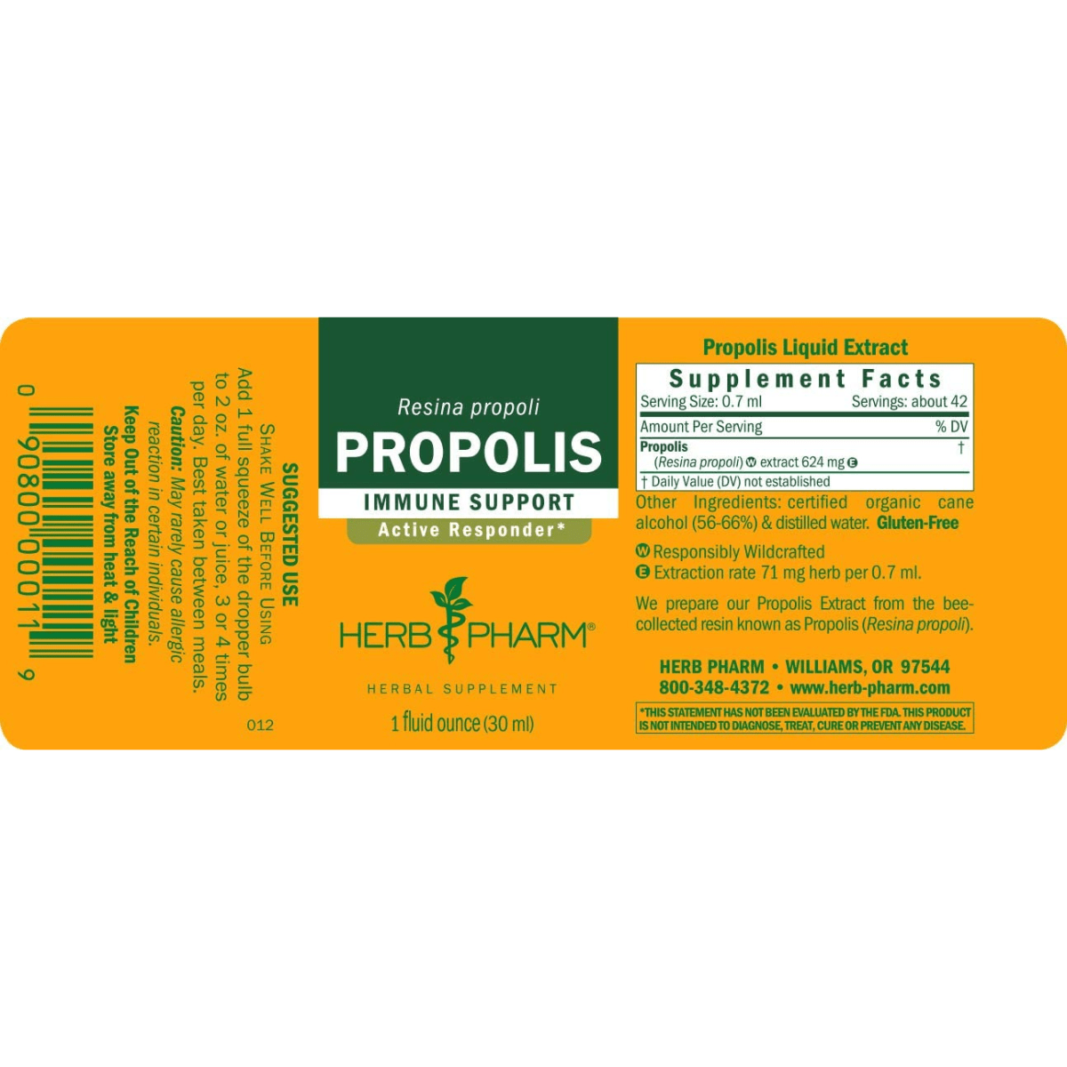 Herb Pharm Propolis Extract - 30 ml - Haz Tu Pedido