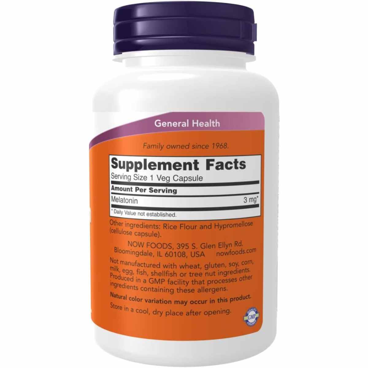 Melatonina - 3 mg - 180 Cápsulas Vegetales - Haz Tu Pedido