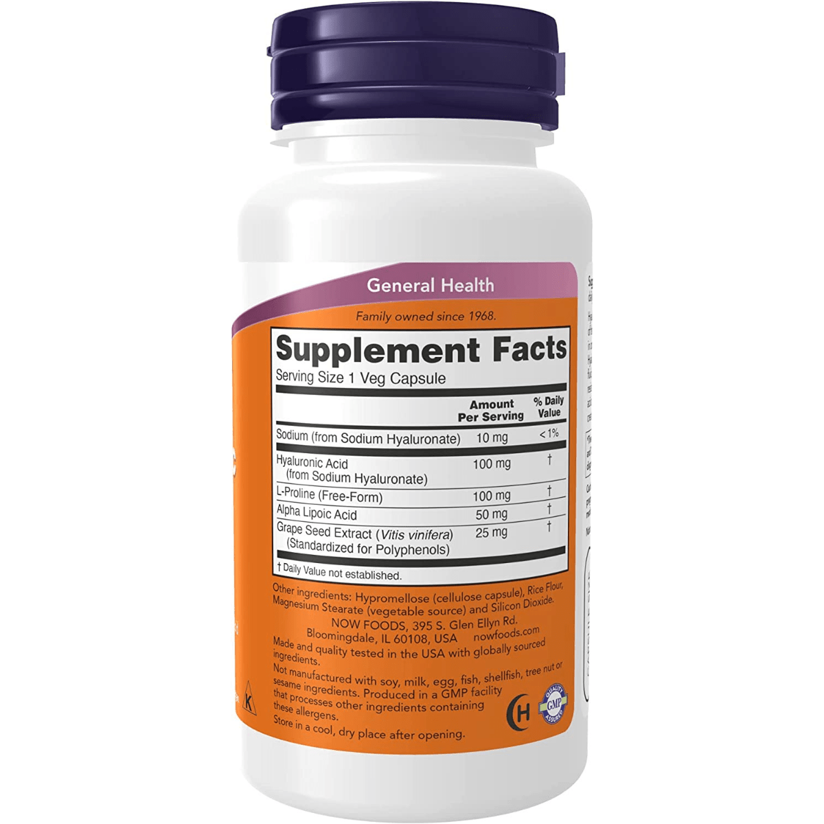 NOW Foods Double Strength Hyaluronic Acid 100mg - Haz Tu Pedido