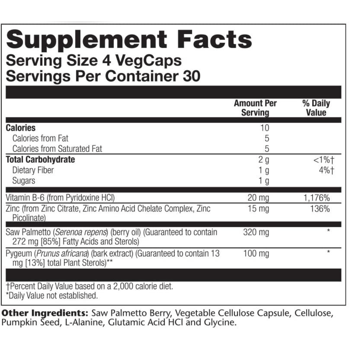 Solaray Saw Palmetto With Pygeum & Zinc - Haz Tu Pedido