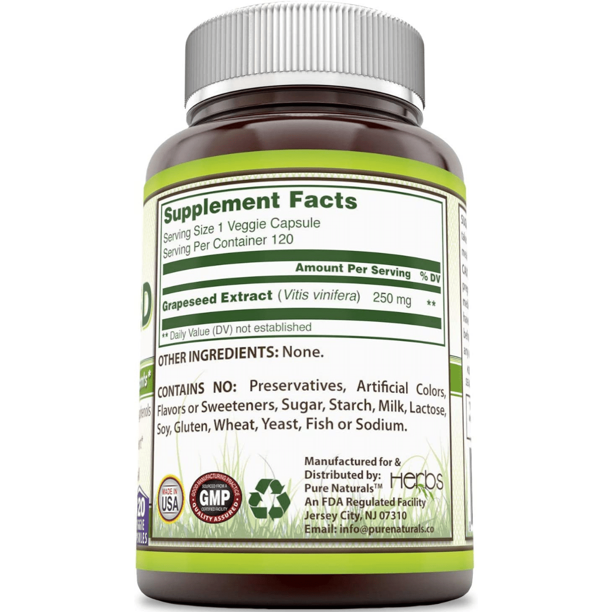 Pure Naturals Grapeseed Extract 250 mg - Haz Tu Pedido