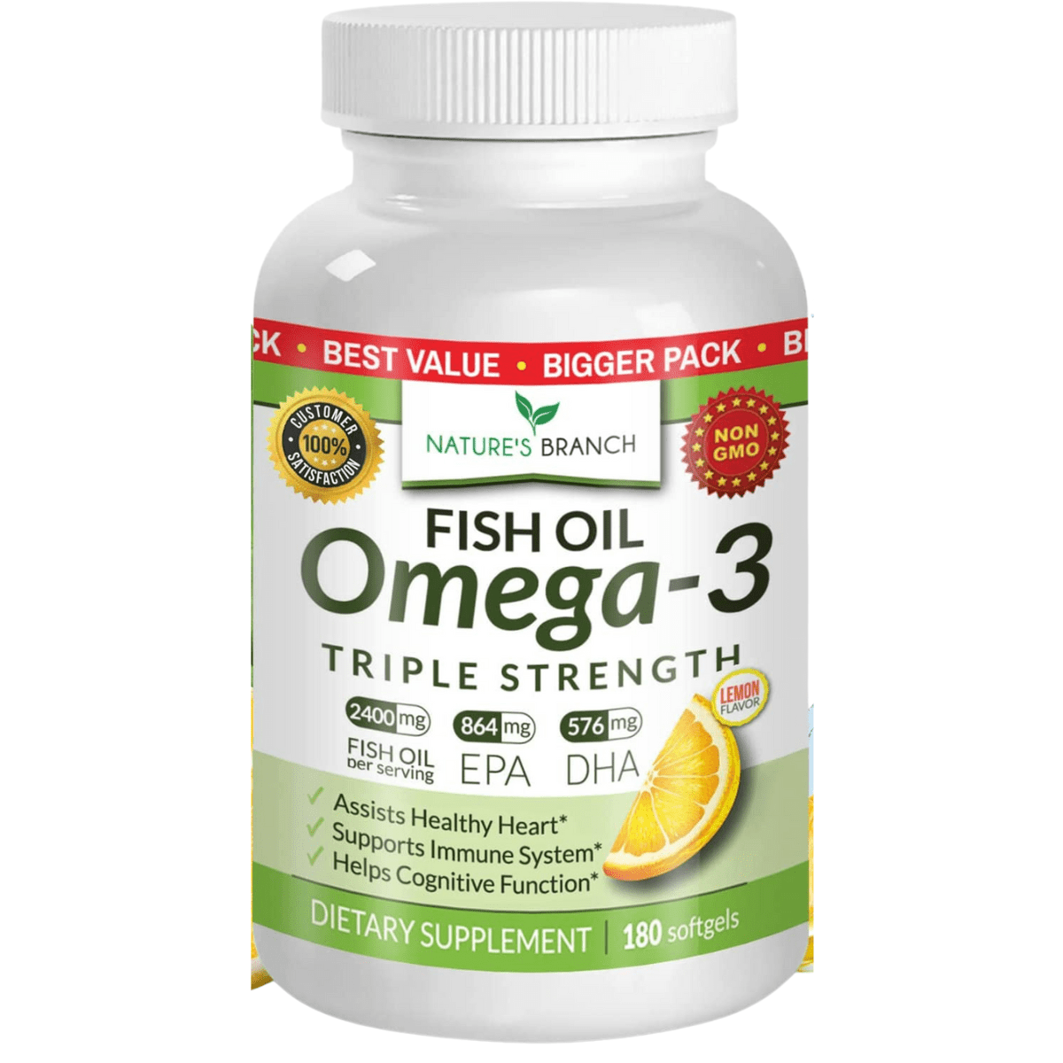 Nature's Branch Triple Strength Omega 3 Fish Oil - Limón - Haz Tu Pedido