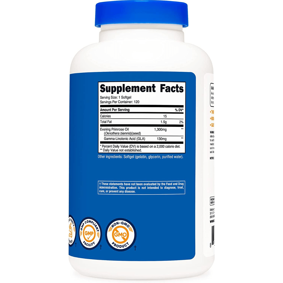 Nutricost Evening Primrose Oil 1300 mg - 120 Cápsulas Blandas - Haz Tu Pedido