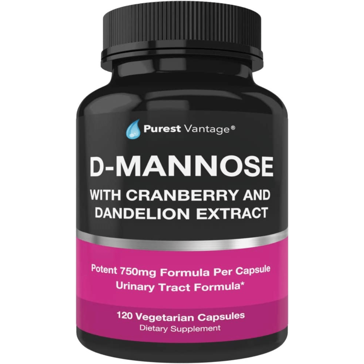 Purest Vantage D Mannose with Cranberry And Dandelion Extract - 120 Cápsulas Vegetarianas - Haz Tu Pedido