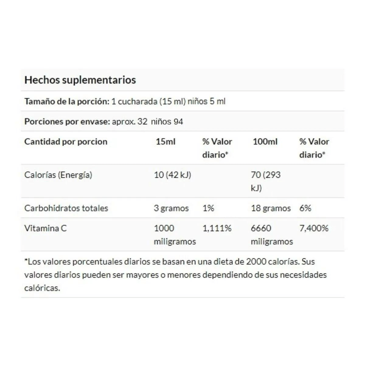 Dynamic Health Liquid Vitamin C 1000 mg with Rosehips And Bioflavonoids - Haz Tu Pedido