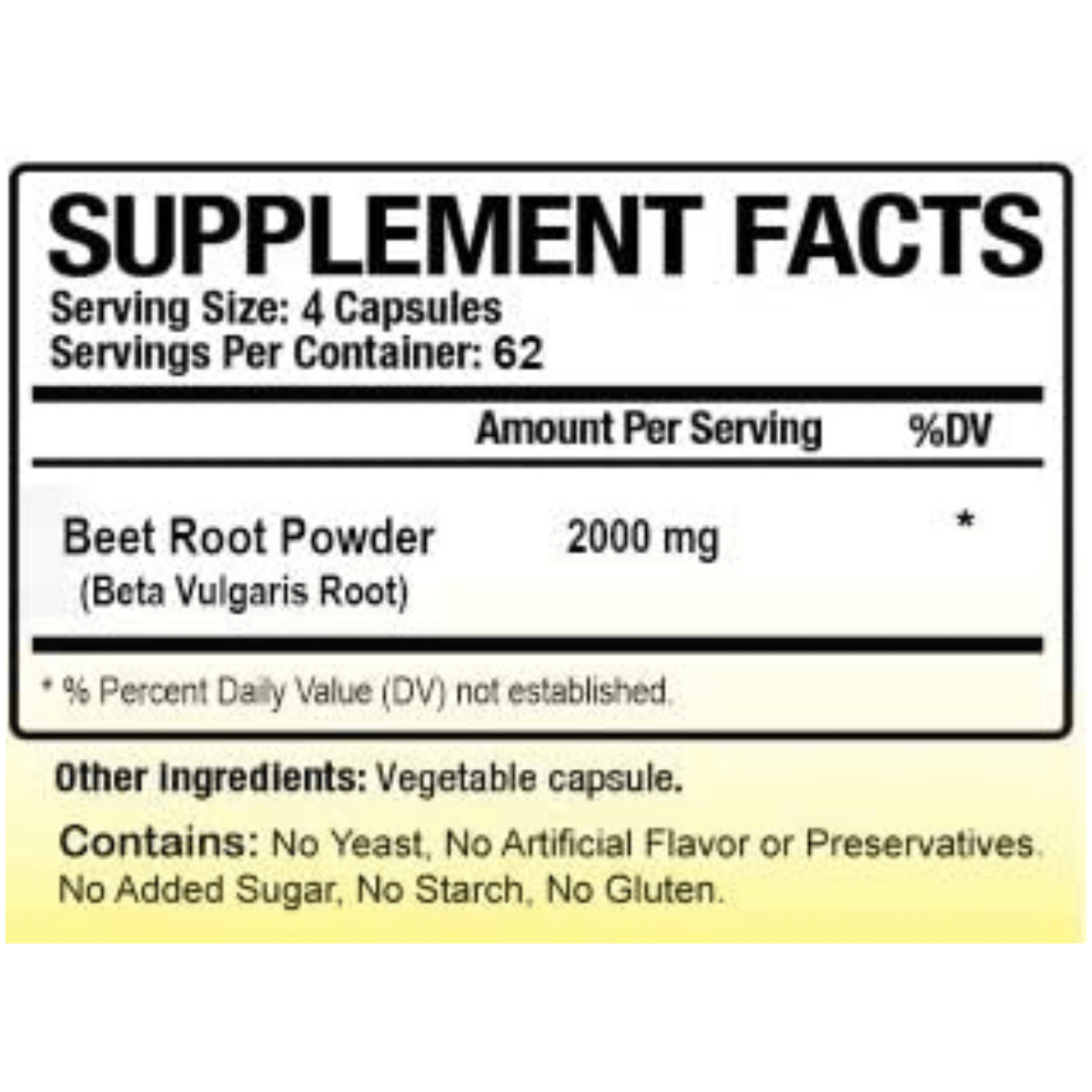 Biotech Nutritions Beet Root 2000 mg - 250 Cápsulas - Haz Tu Pedido