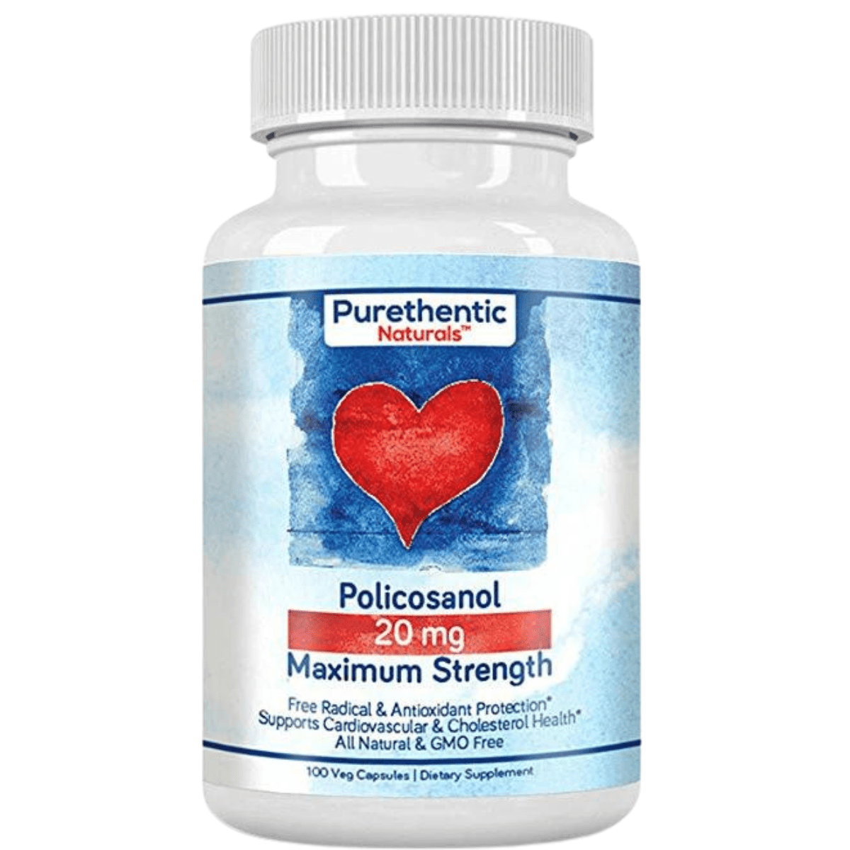Purethentic Naturals Policosanol 20 mg - 100 Cápsulas Veganas - Haz Tu Pedido