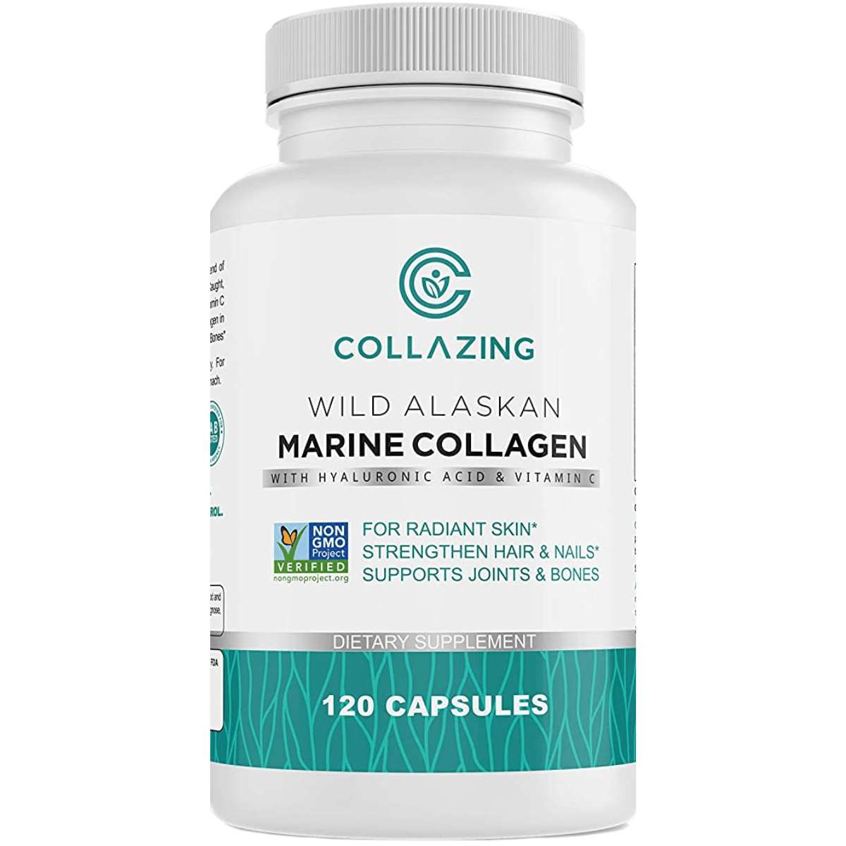Collazing Wild Alaskan Marine Collagen With Hyaluronic Acid And Vitamin C - 120 Cápsulas - Haz Tu Pedido