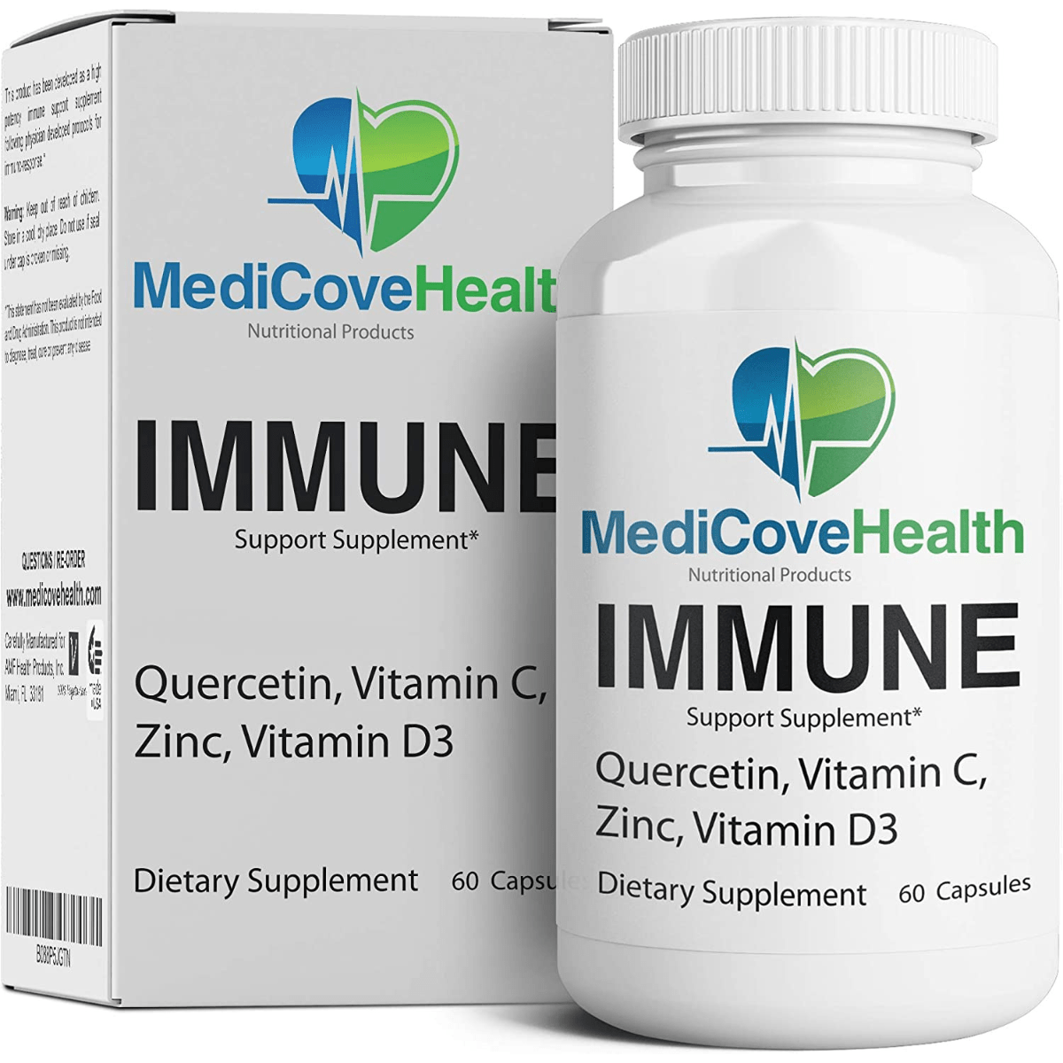 Ivory Caps Immune Support With Quercetin, Vitamin C, Zinc And Vitamin D3 - 60 Cápsulas - Haz Tu Pedido