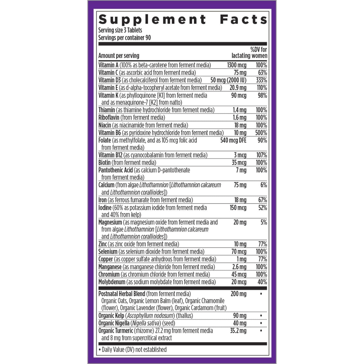 New Chapter Postnatal Multivitamin - Haz Tu Pedido