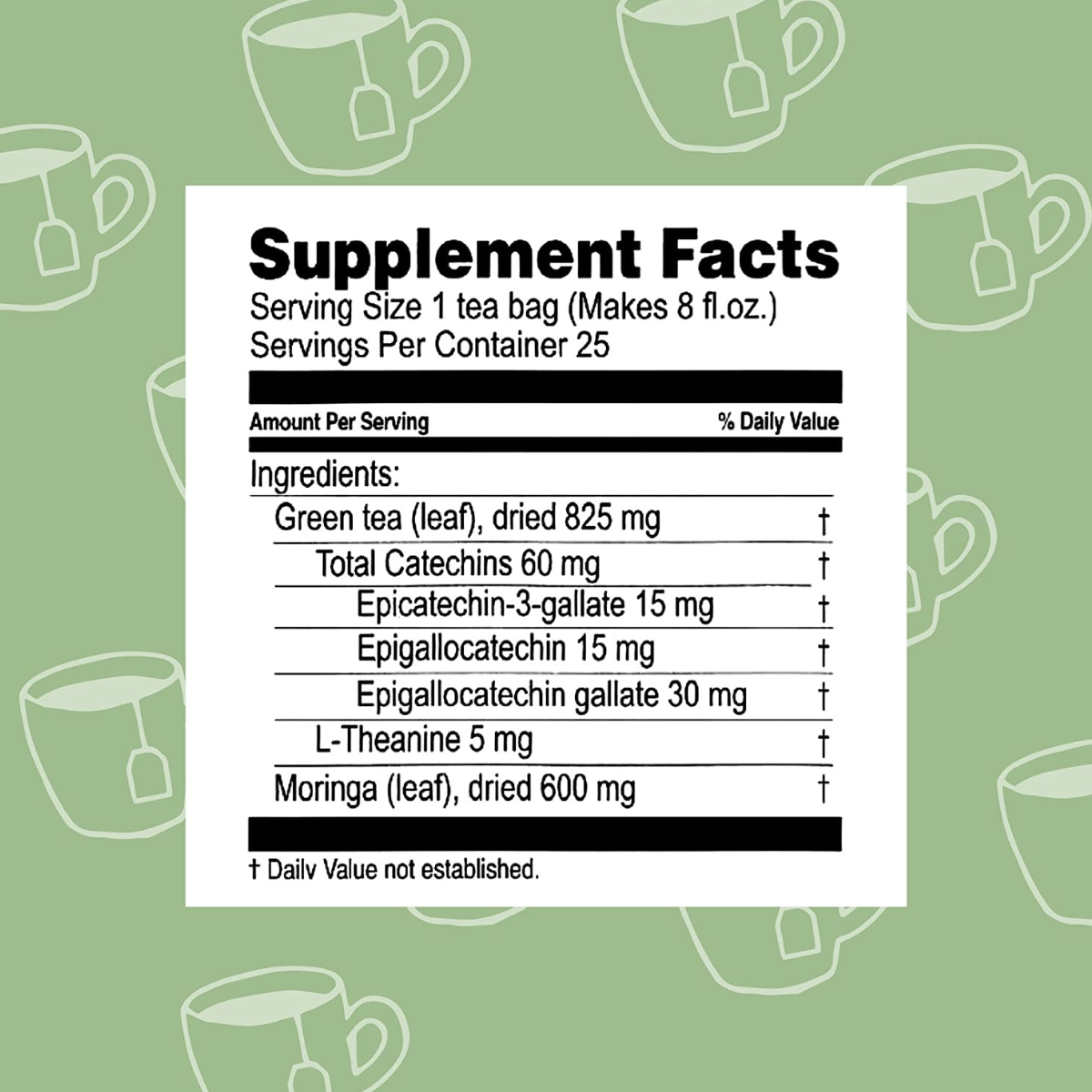 Hyleys Moringa With Green Tea - 25 Bolsas de Te - Haz Tu Pedido