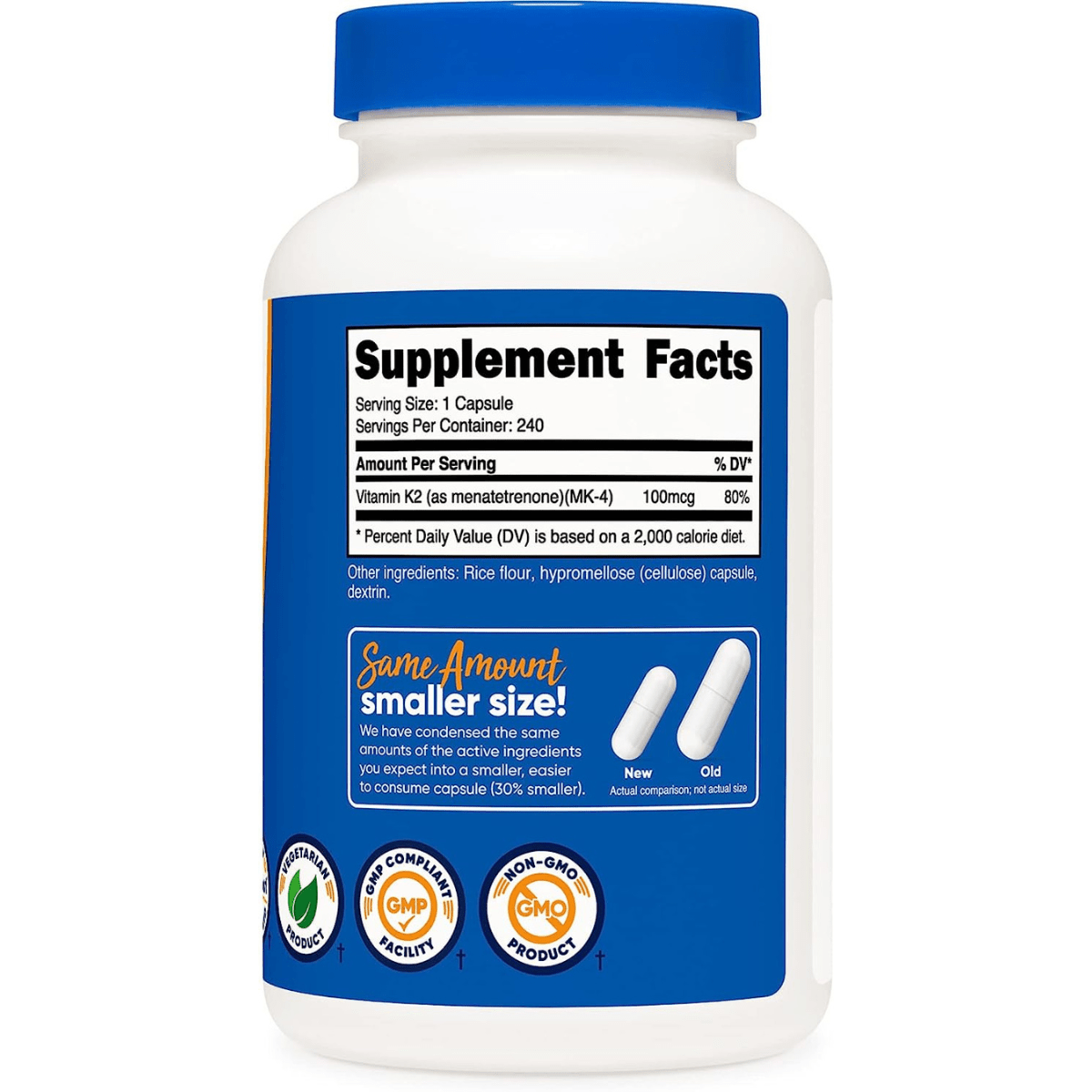 Nutricost Vitamina k2 (MK-4) - 240 Cápsulas - Haz Tu Pedido