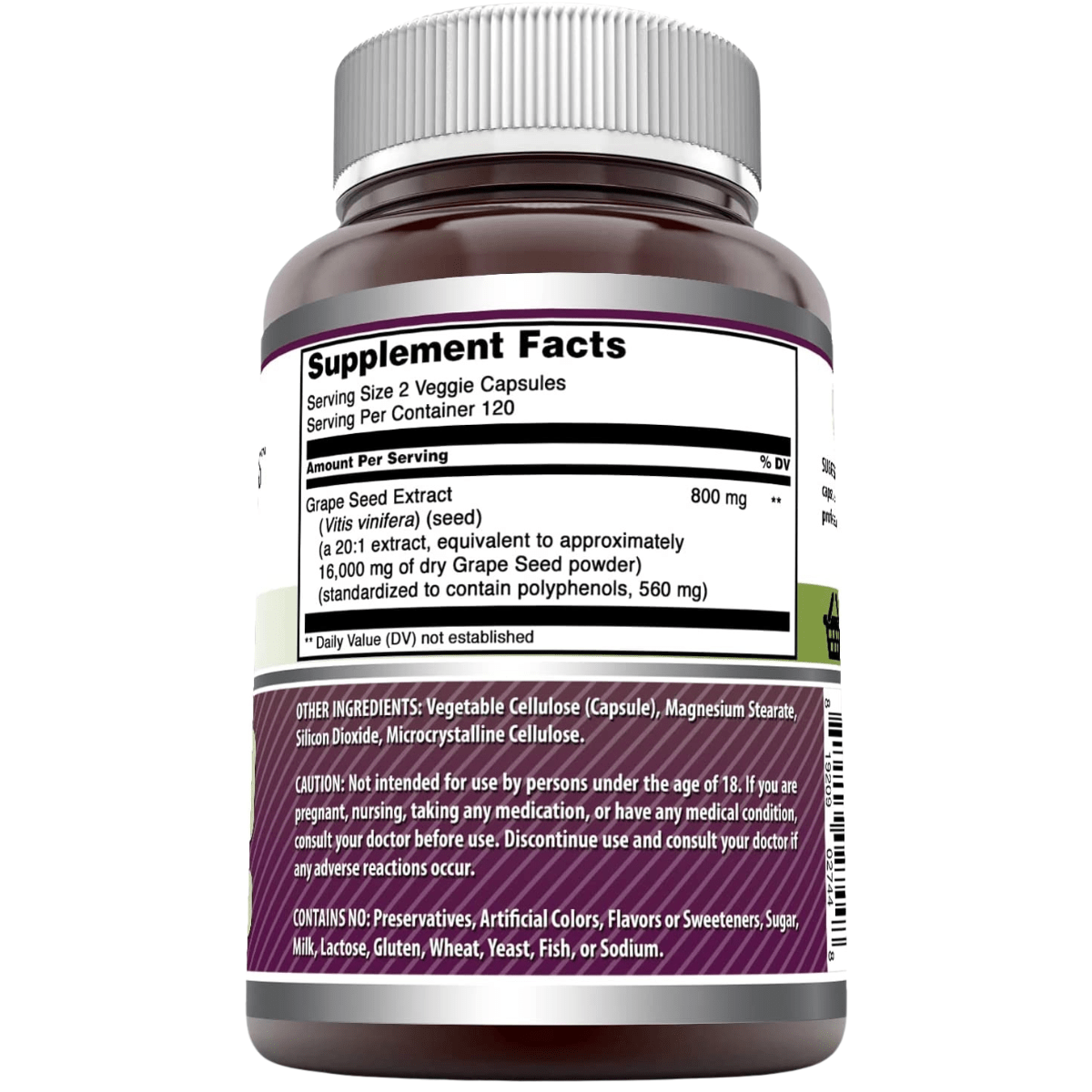 Amazing Nutrition Extracto de Semilla de Uva 16000 mg - 240 Cápsulas Vegetales - Haz Tu Pedido