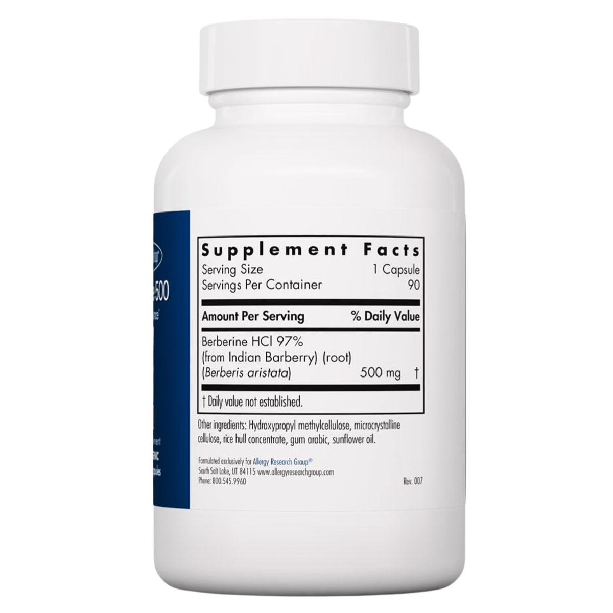 Allergy Research Group Berberina 500 mg - 90 Cápsulas - Haz Tu Pedido