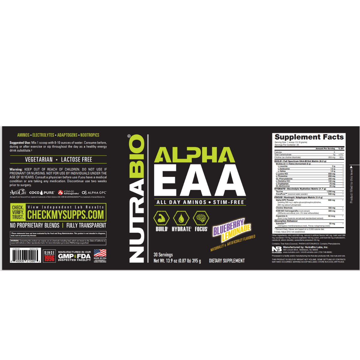NutraBio Alfa EAA - Haz Tu Pedido