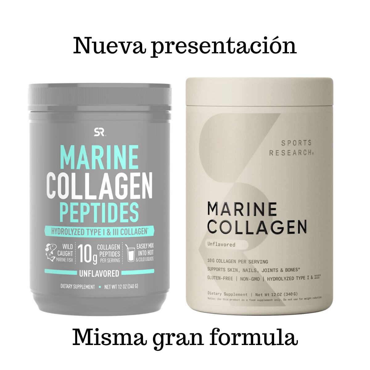 Sports Research Colágeno Marino - 340 g - Haz Tu Pedido