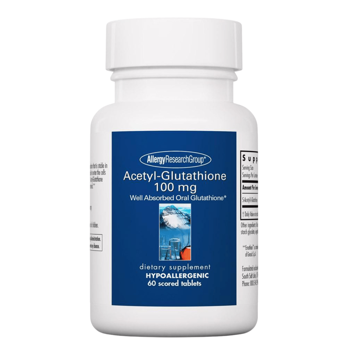 Allergy Research Group Acetil Glutatión - 100 mg - 60 Tabletas - Haz Tu Pedido