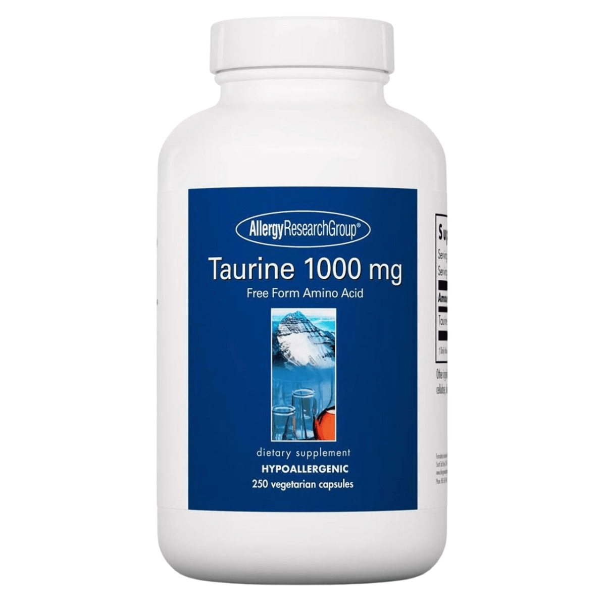 Allergy Research Group Taurina - 1000 mg - 250 Cápsulas Vegetarianas - Haz Tu Pedido