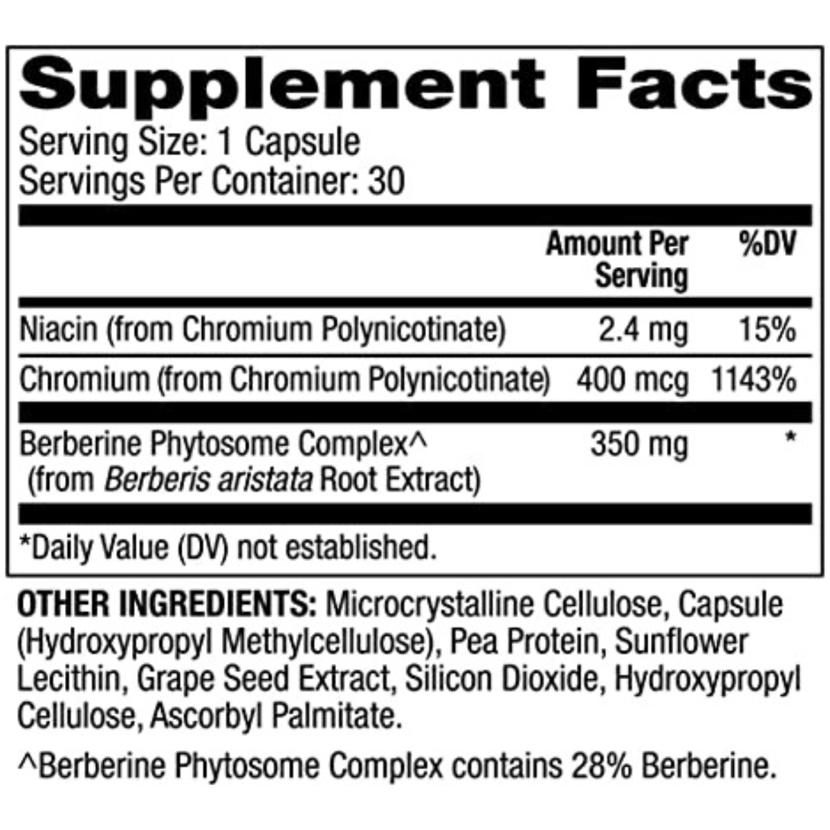 Dr. Mercola Berberina con cromo - 30 Cápsulas - Haz Tu Pedido