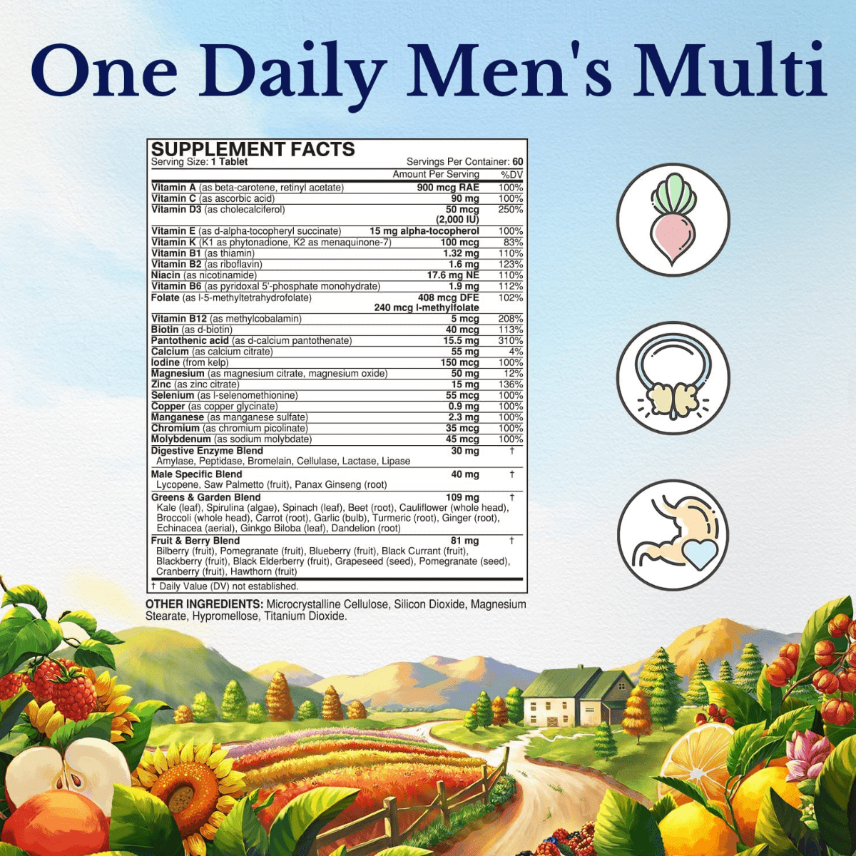 Vitalitown Multivitamínico para Hombres con Licopeno - 60 Tabletas - Haz Tu Pedido