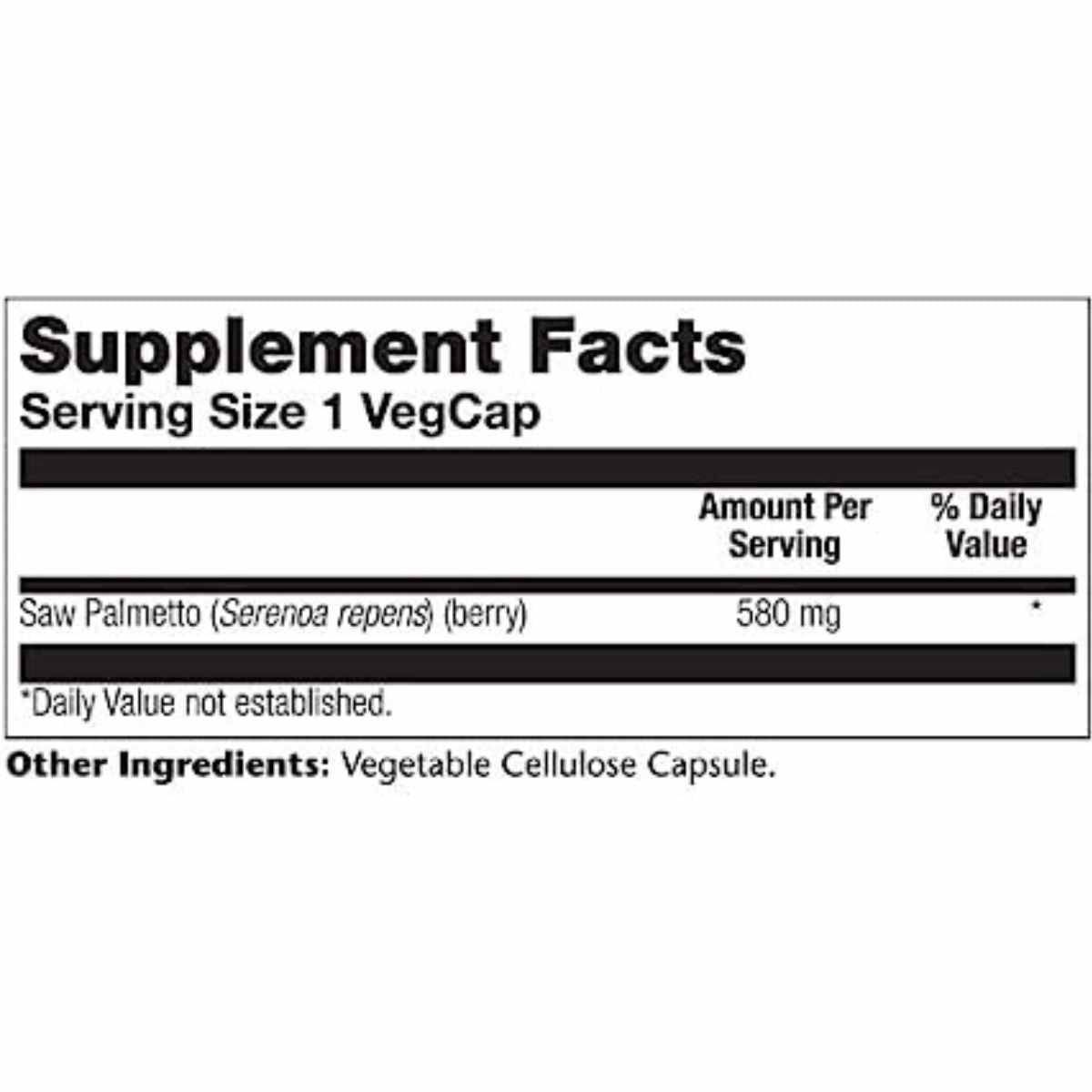Saw Palmetto 580 mg - Haz Tu Pedido