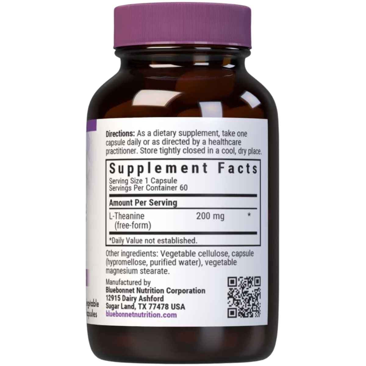 Bluebonnet - L-Teanina (200 mg - Cápsulas Vegetales)