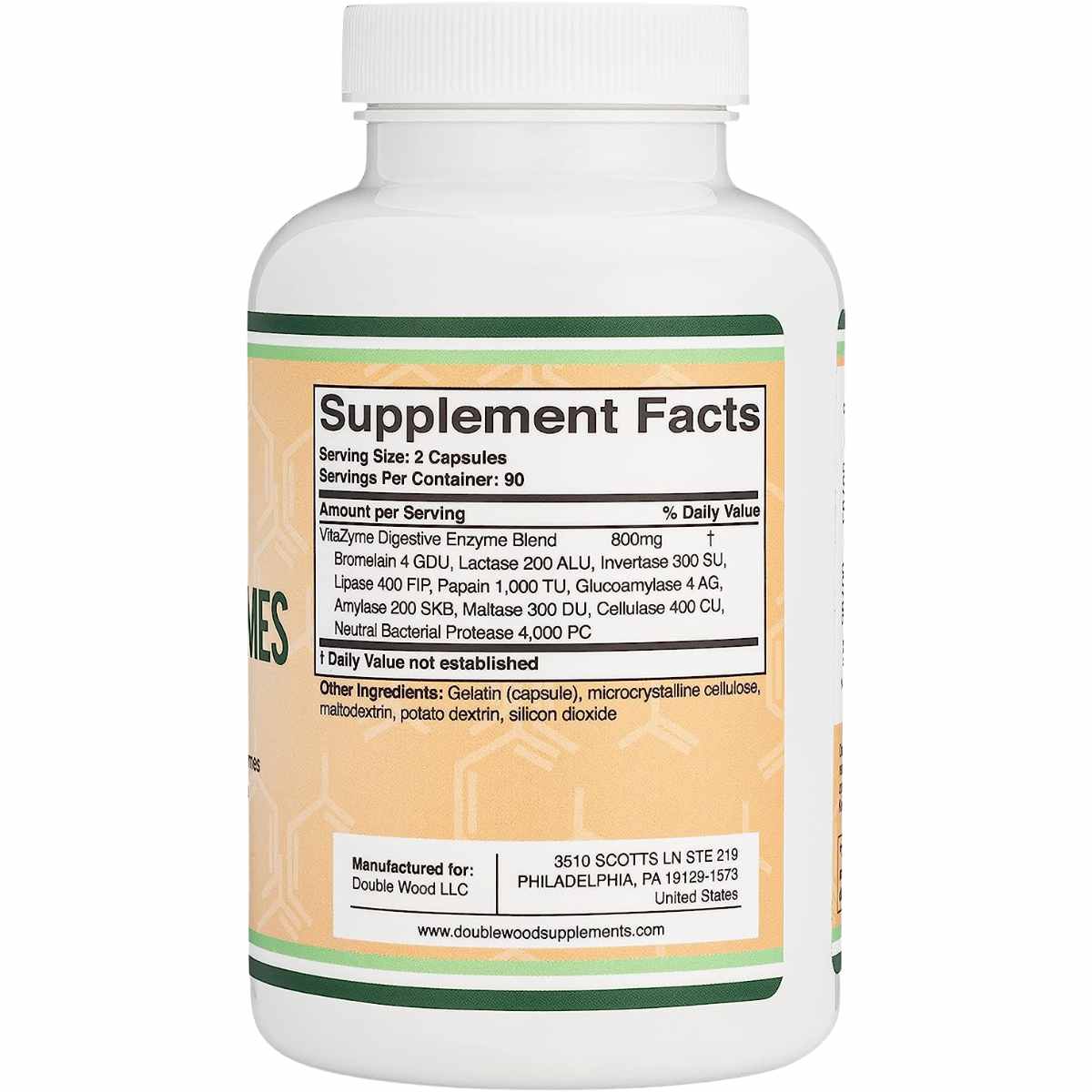 Complejo de Enzimas Digestivas - 180 Cápsulas - Haz Tu Pedido