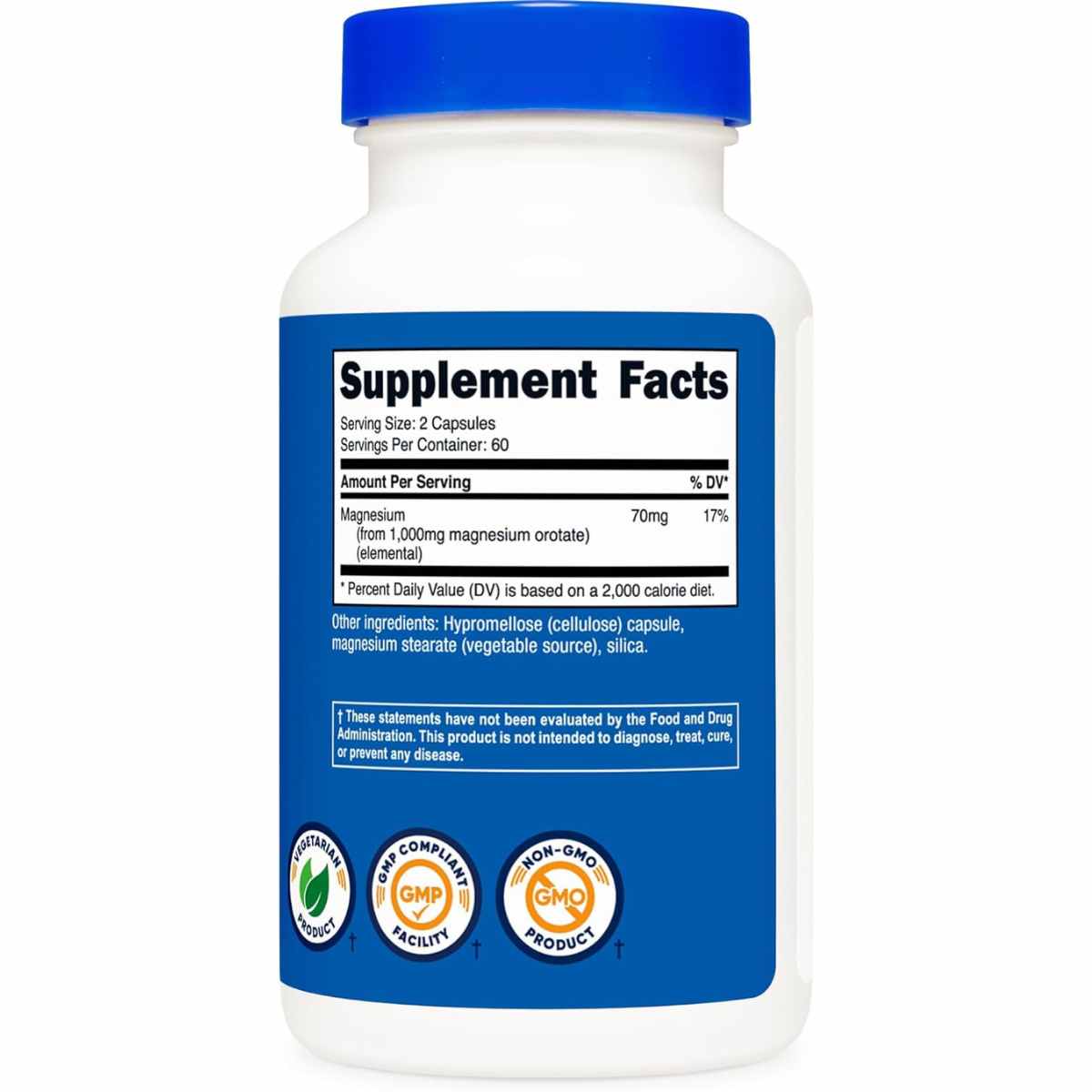Orotato de Magnesio 1000 Mg - 120 Cápsulas - Haz Tu Pedido