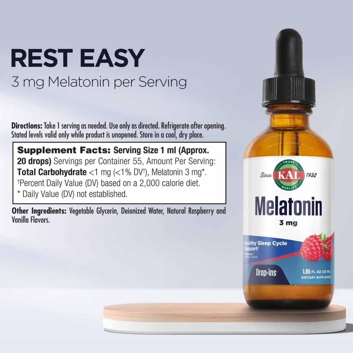 Melatonina - Frambuesa- 3 mg - 55 ml - Haz Tu Pedido
