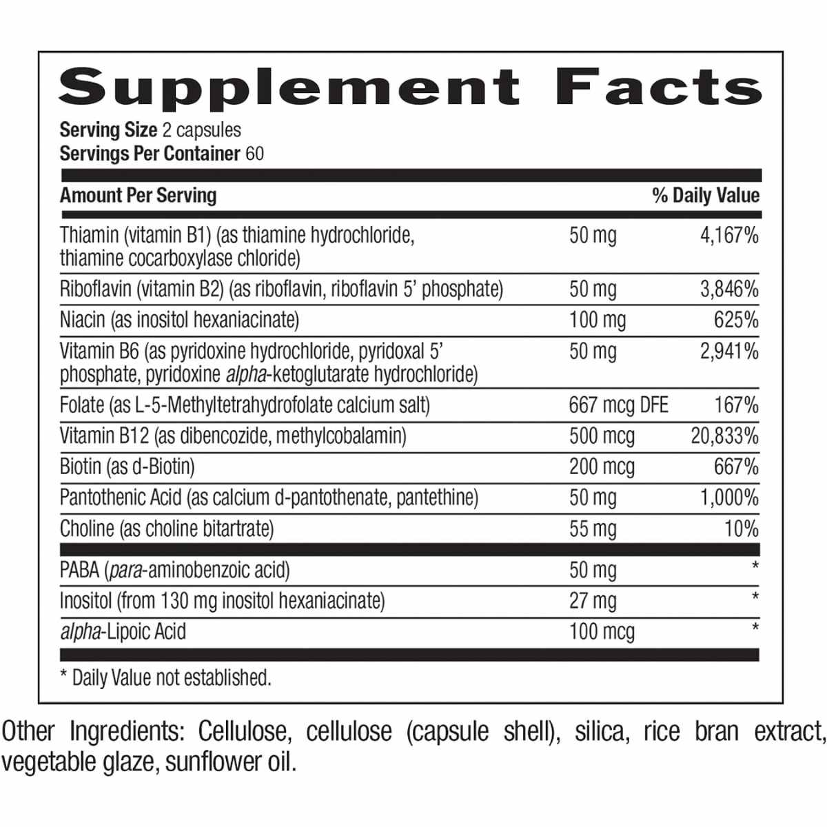 Complejo de Coenzima B - 120 Cápsulas Veganas - Haz Tu Pedido