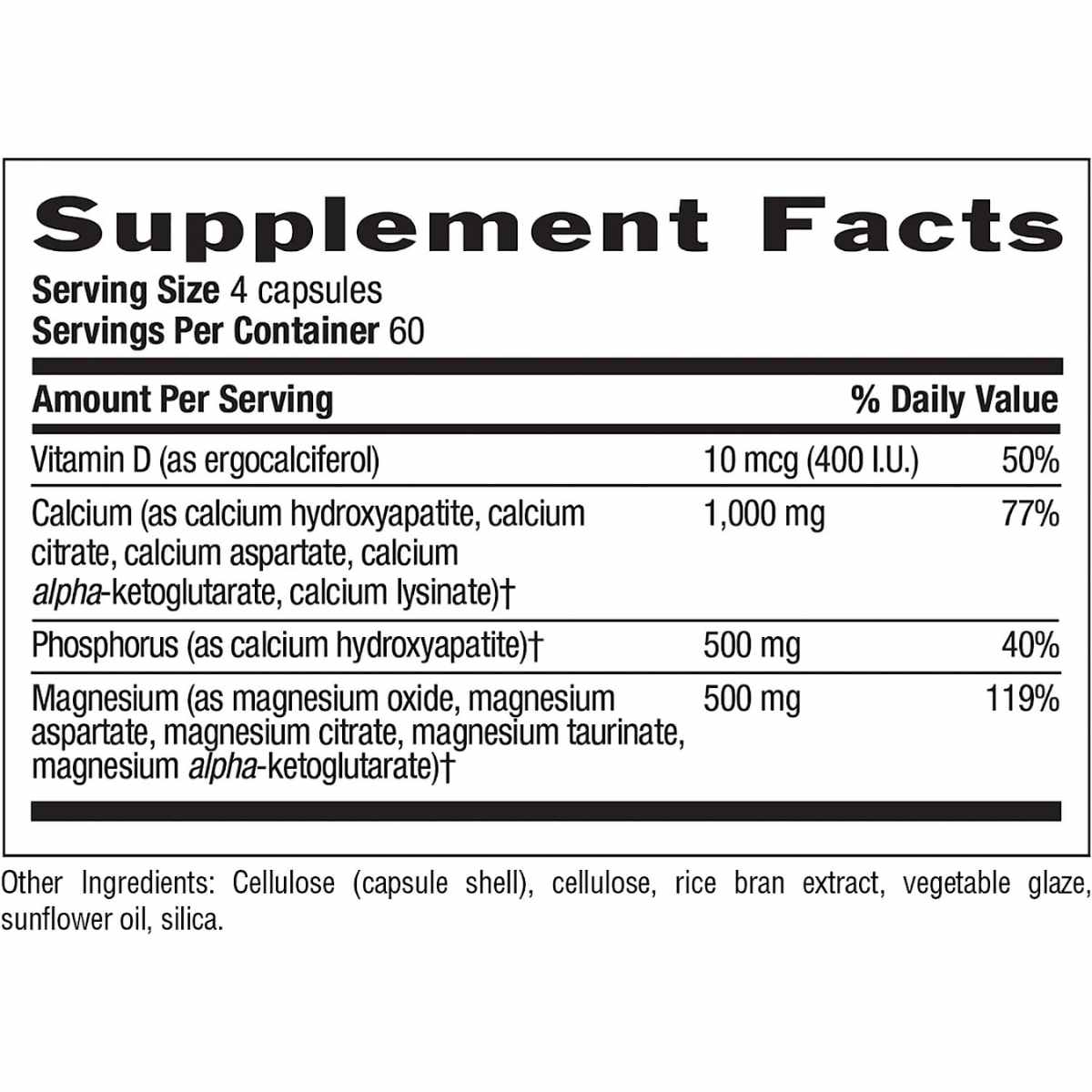 Calcio con Magnesio y Vitamina D3 - Haz Tu Pedido