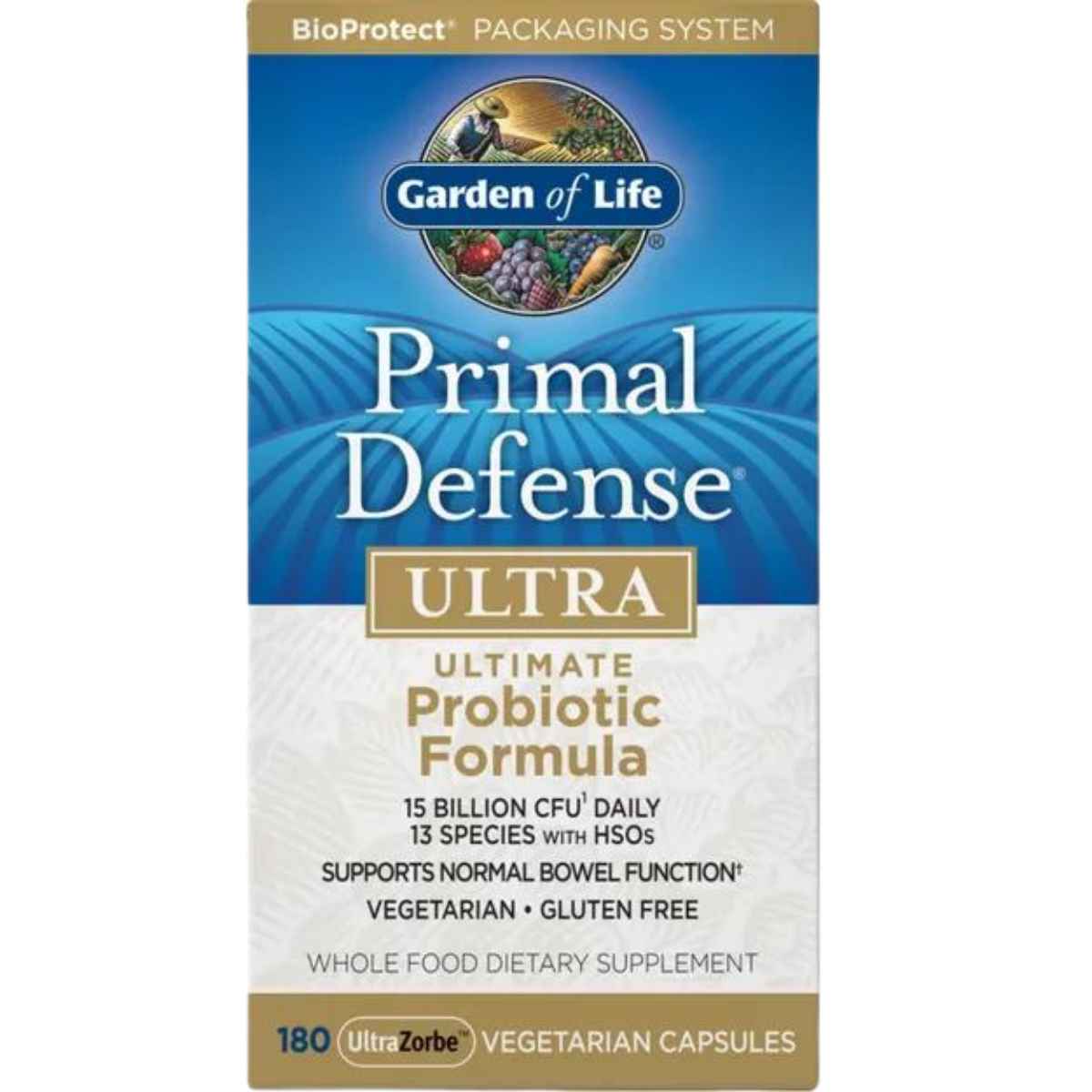 Garden of Life Defensa Primal Ultra Apoyo a la Salud Digestiva 15 Mil Millones CFU - 180 Cápsulas Vegetarianas - Haz Tu Pedido