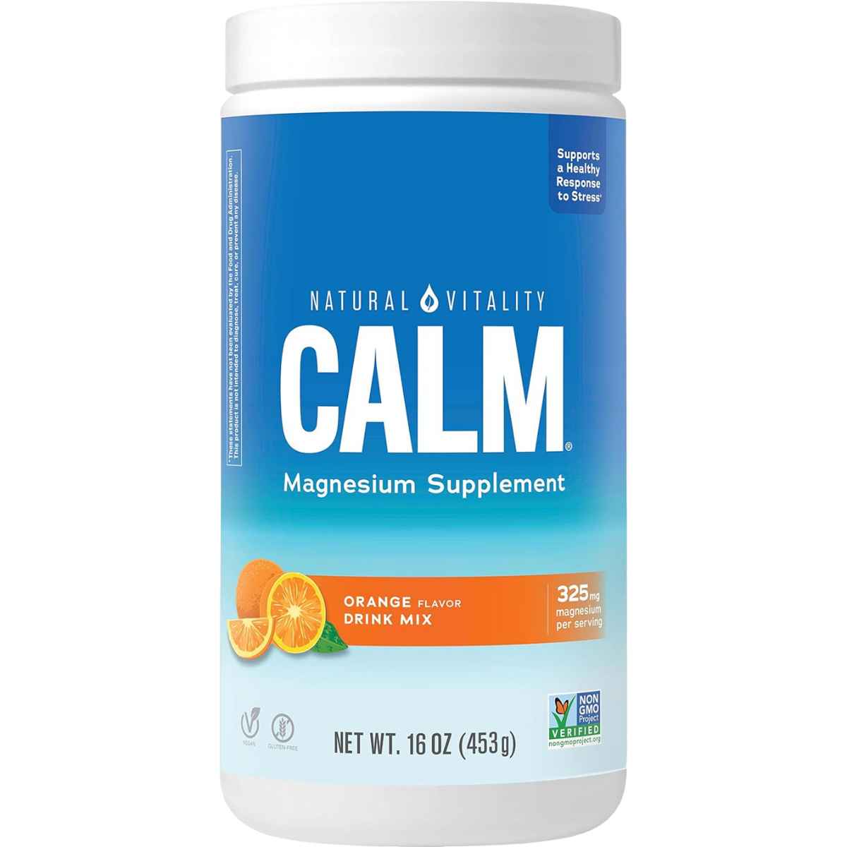 Natural Vitality Calm Magnesium 325 mg - Sabor Naranja - 453 g - Haz Tu Pedido