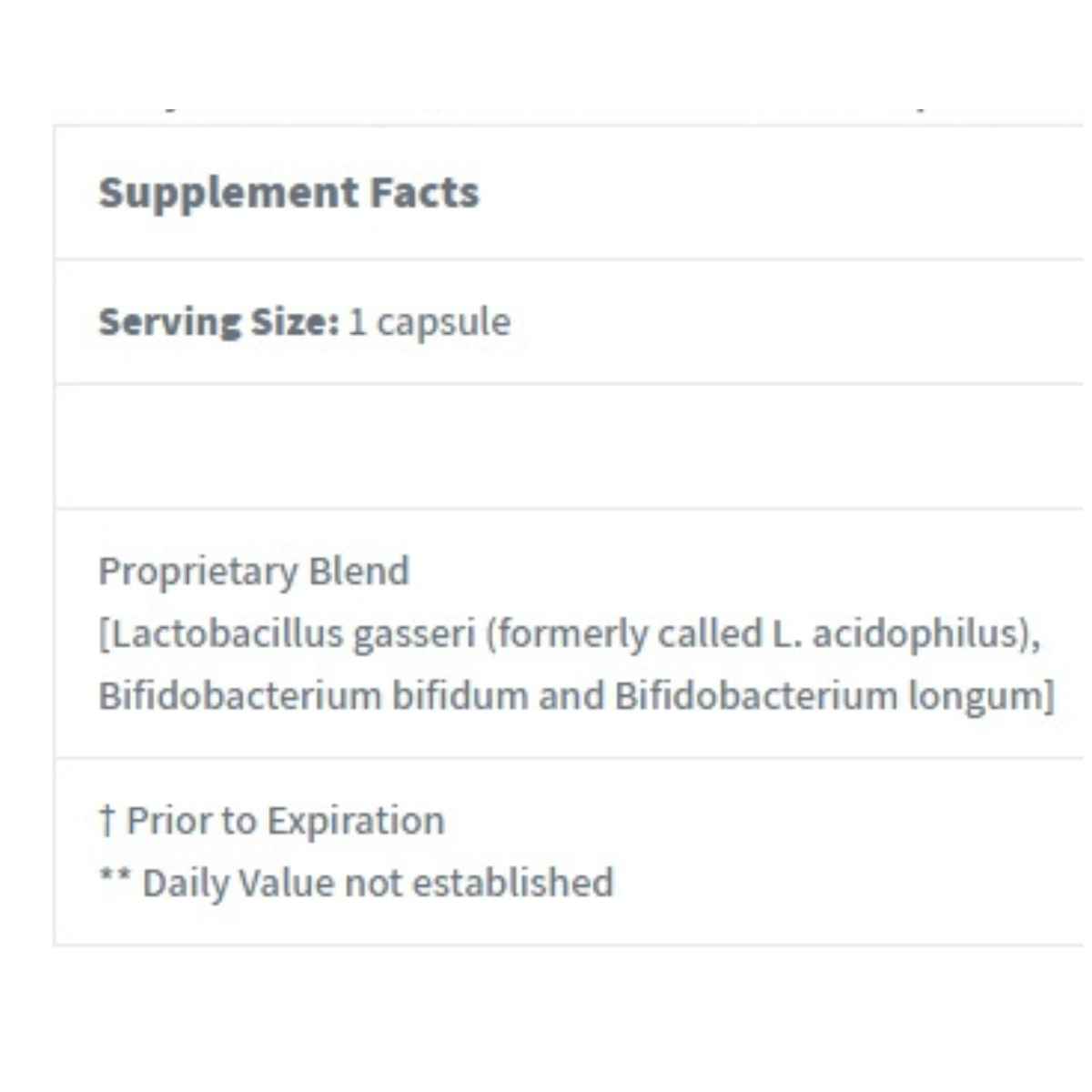 Kyolic Kyo-Dophilus Probiotico - 180 Cápsulas - Tabla Nutricional - Haz Tu Pedido