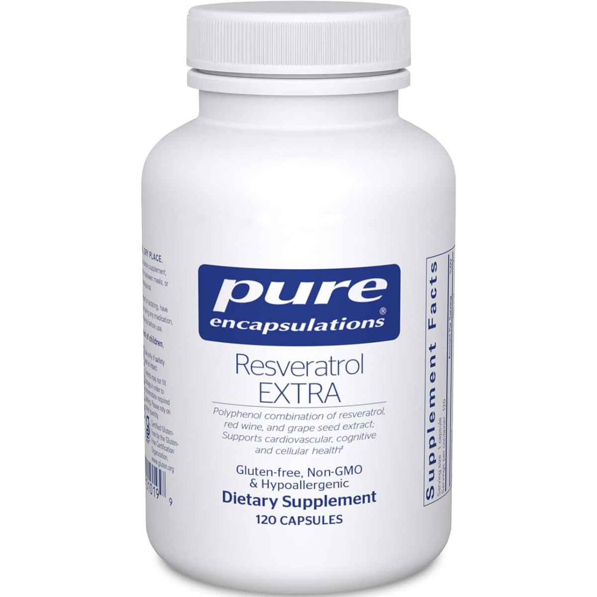 Pure Encapsulations Resveratrol Extra - Sabor Uva - 120 Cápsulas - Haz Tu Pedido