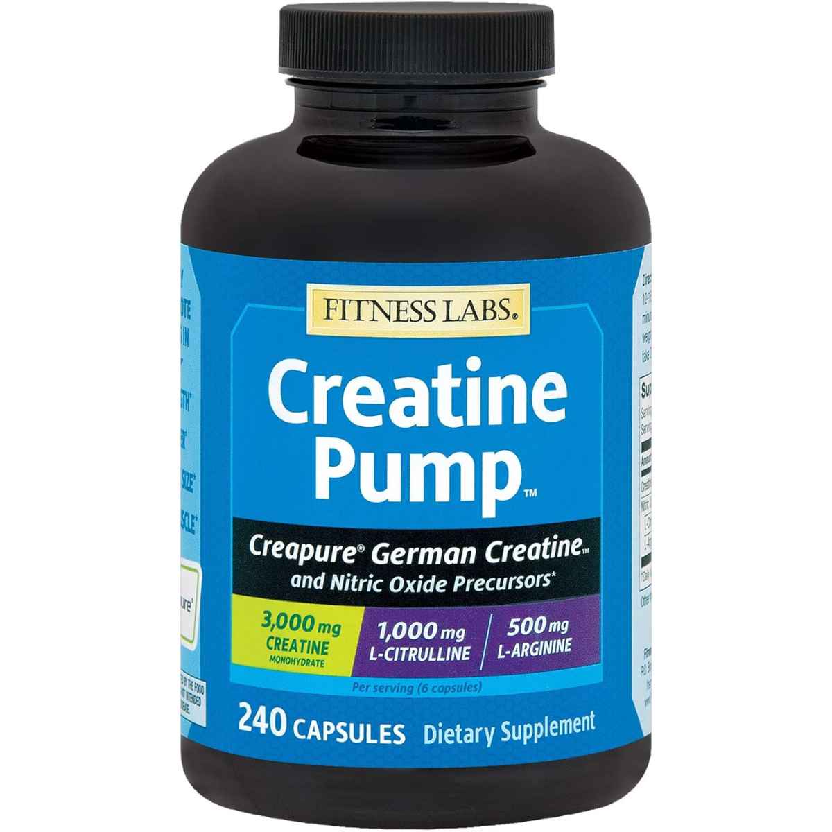 Fitness Labs Creatina Alemana Pump - 240 Cápsulas - Haz Tu Pedido