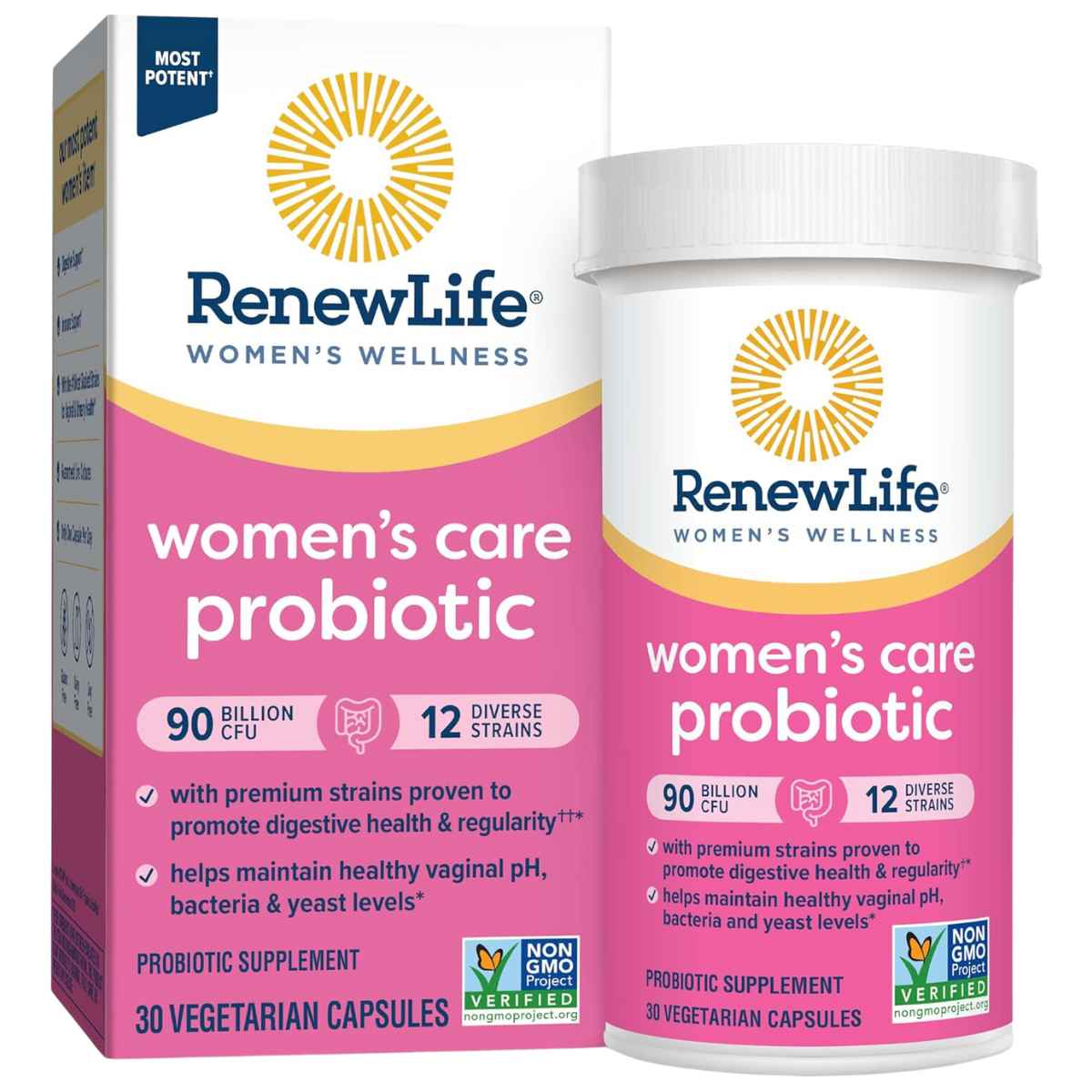 Renew Life Probiótico Cuidado Femenino Integral 90 Mil Millones CFU - 30 Cápsulas Vegetarianas - Haz Tu Pedido