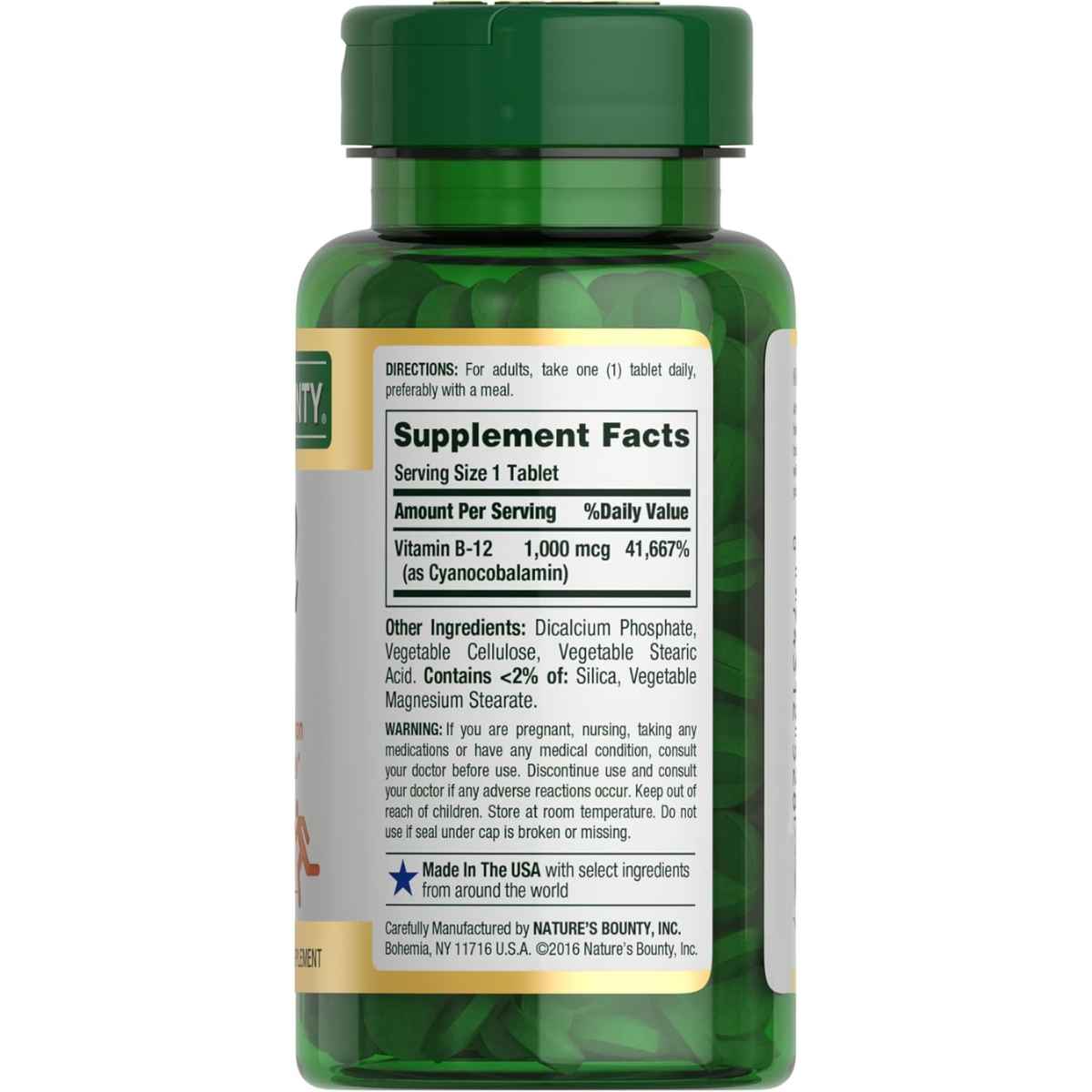 Nature's Bounty - Vitamina B-12 (1000 mcg - 200 Tabletas)