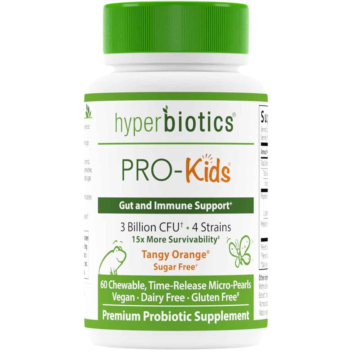 Hyperbiotics Probióticos Pro-Kids Para Niños 3 Mil Millones CFU - 60 Tabletas Masticable - Haz Tu Pedido