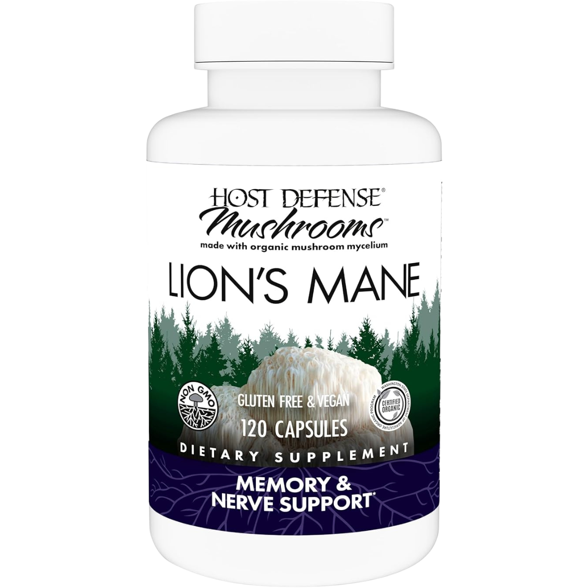Host Defense Hongo Melena de León - 120 Cápsulas - Haz Tu Pedido