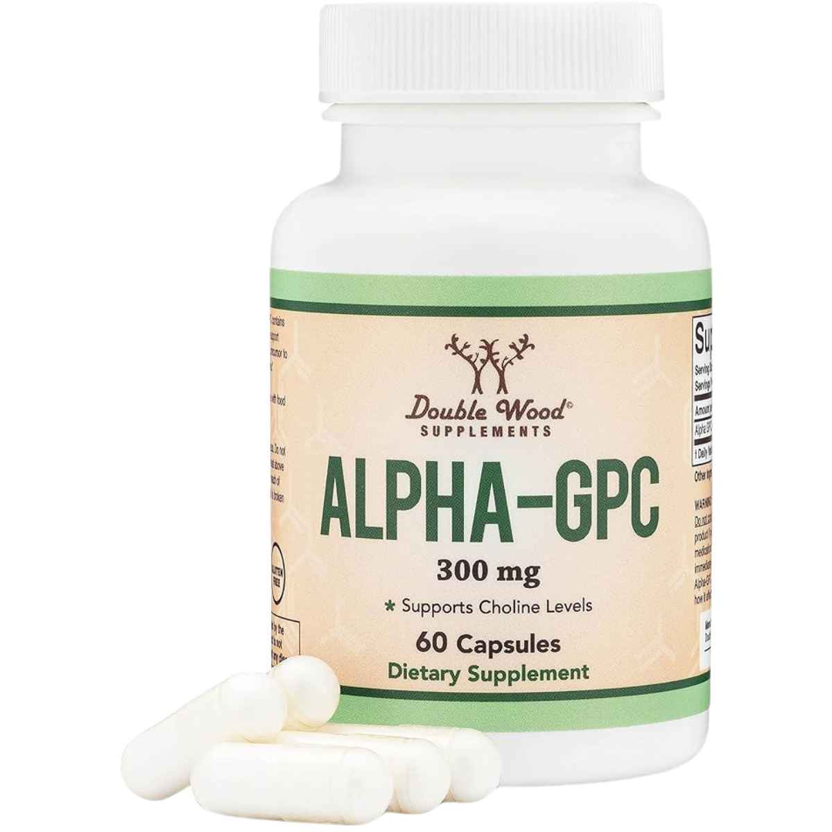 Double Wood Supplements Alpha GPC 300 mg - 60 Cápsulas - Haz Tu Pedido