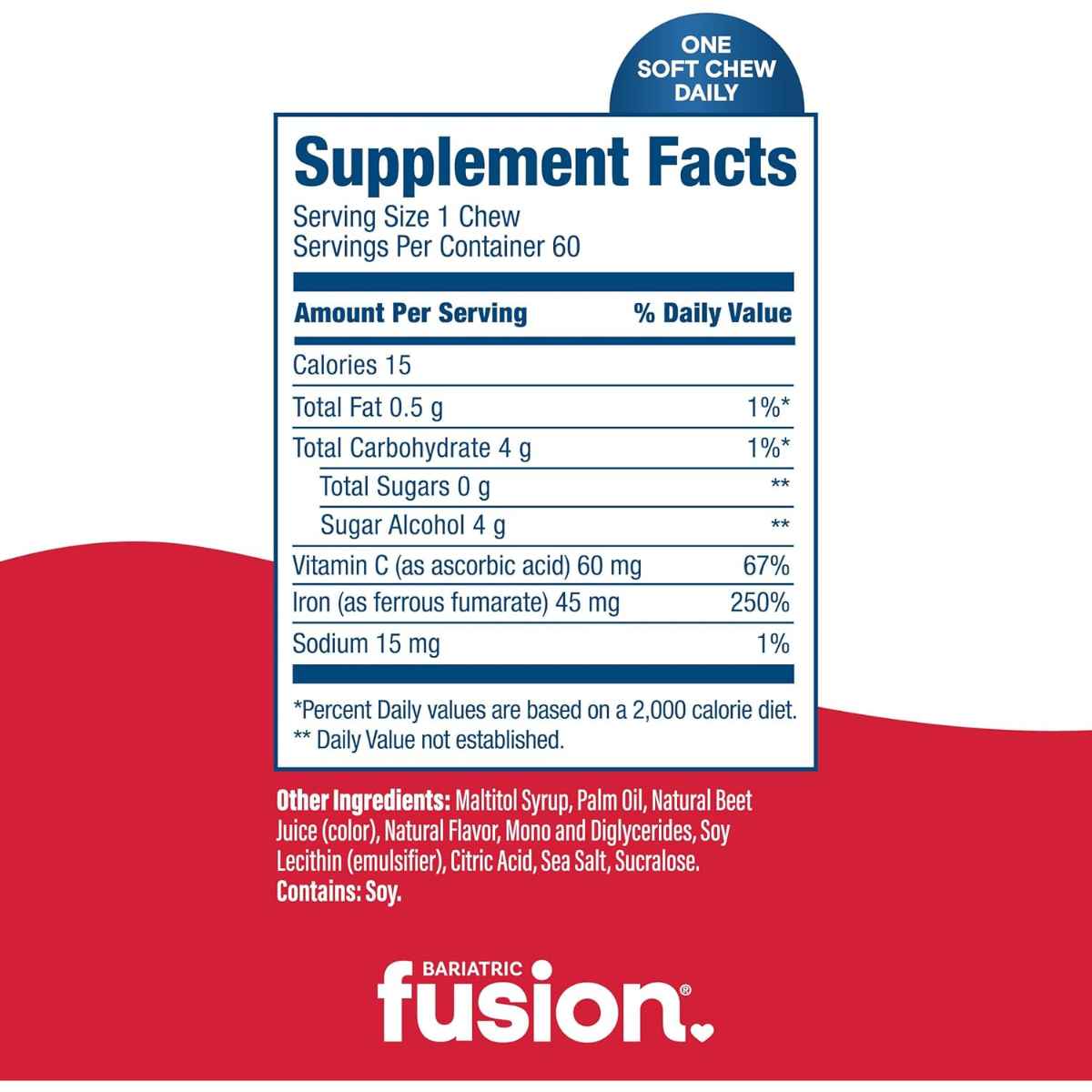 Bariatric Fusion Hierro 45 mg - Masticables Suaves