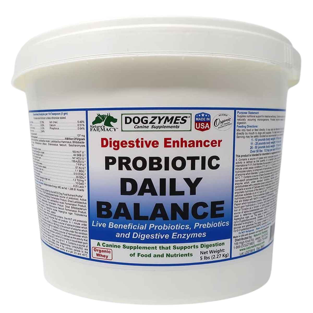 Nature's Farmacy Dogzymes Probiótico Balance Diario para Caninos - 2270 g - Haz Tu Pedido