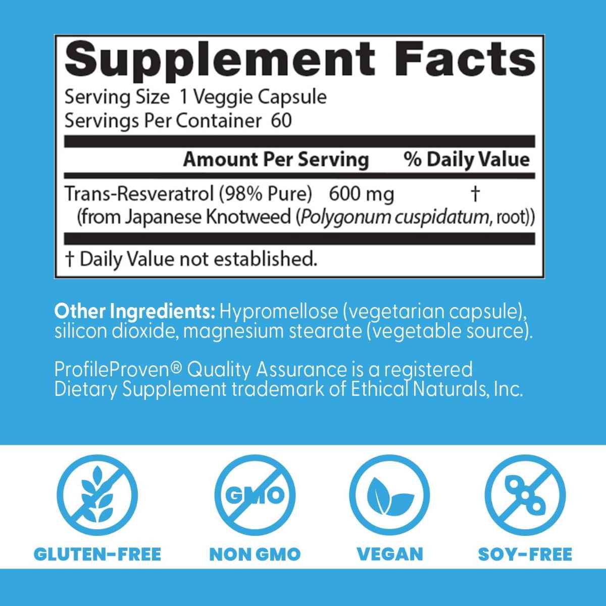 Doctor’s Best Trans-Resveratrol 600 Mg - 60 Cápsulas Vegetales - Haz Tu Pedido