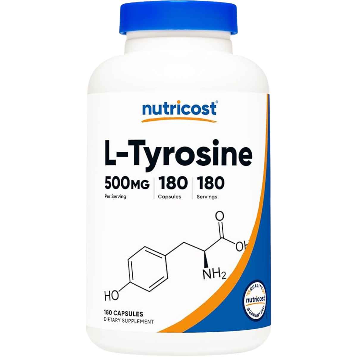 Nutricost L-Tirosina 500 mg - 180 Cápsulas