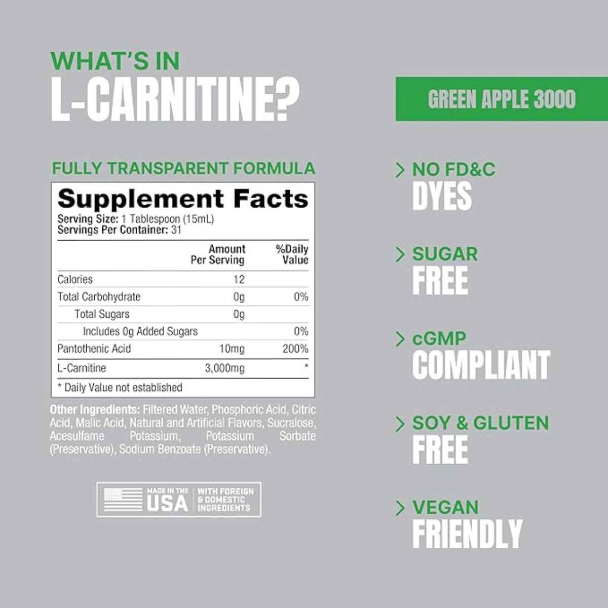 ProSupps® L-Carnitine - Líquido 473 ml