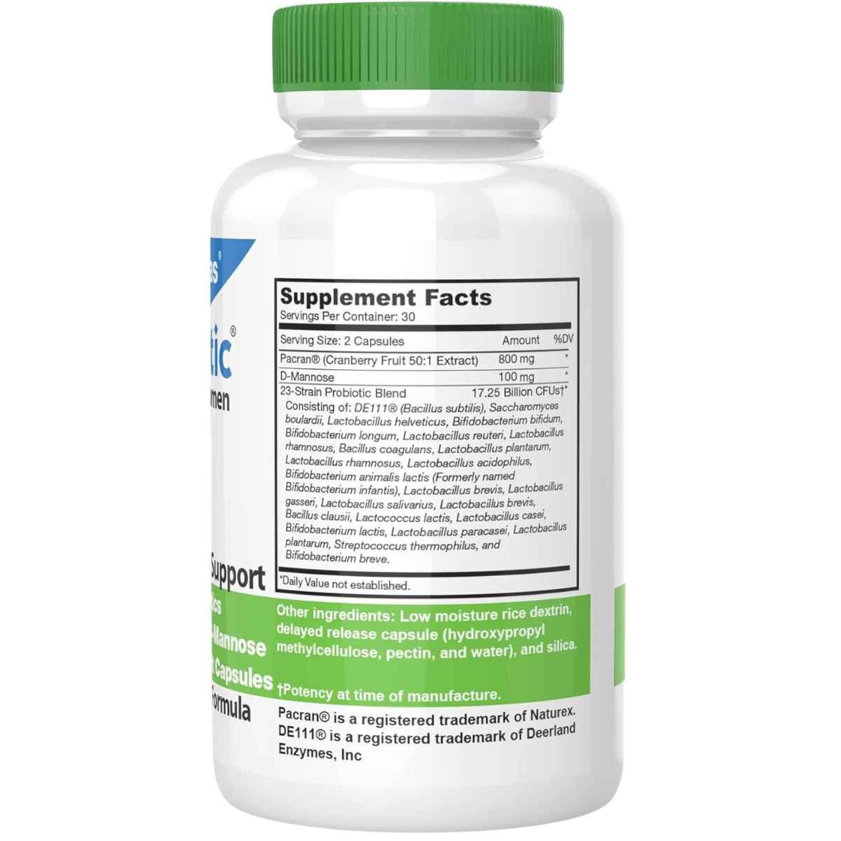 DrFormulas Nexabiotic Probióticos Para Mujeres - 60 Cápsulas Vegetales - Tabla Nutricional - Haz Tu Pedido