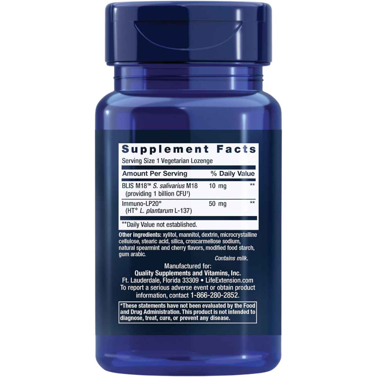 Life Extension Florassist® Probiótico Higiene Oral - 30 Pastillas Vegatarianas - Haz Tu Pedido