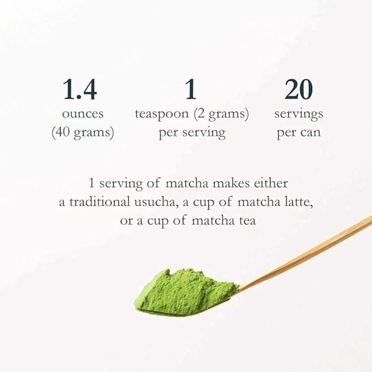 Naoki Matcha Té Verde en Polvo - 40 g - Tabla Nutricional - Haz Tu Pedido